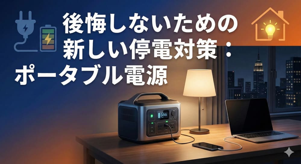 後悔しないための新しい停電対策：ポータブル電源