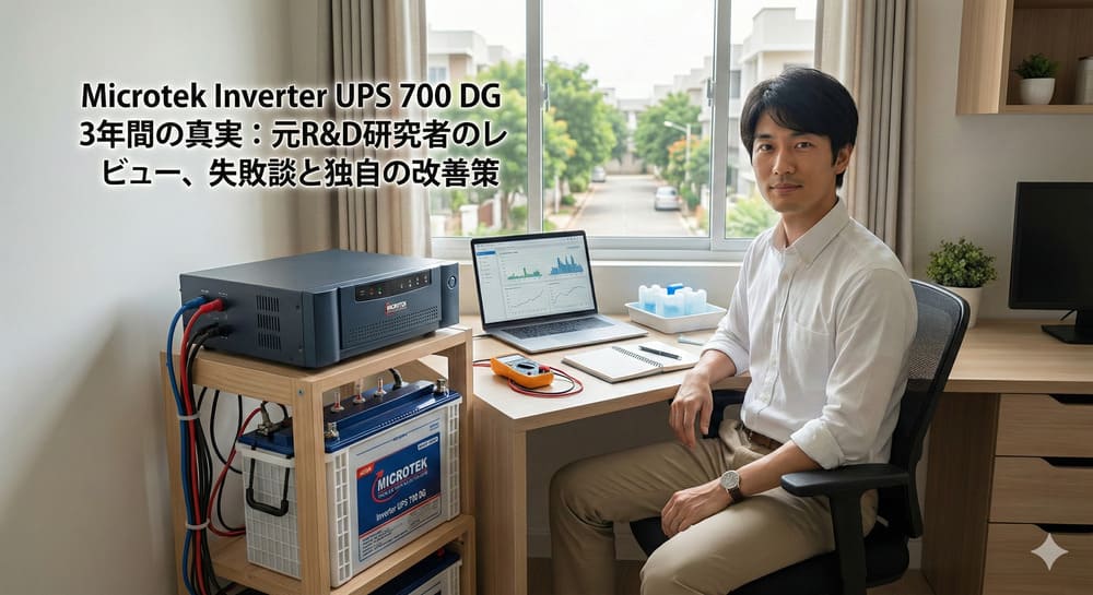 Microtek Inverter UPS 700 DGをインドで3年間使った元研究者のレビュー：良かった点や失敗した点と独自の改善方法