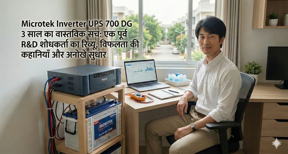 Microtek Inverter UPS 700 DG का भारत में 3 साल तक इस्तेमाल करने वाले पूर्व शोधकर्ता का रिव्यू अच्छी बातें, ग
