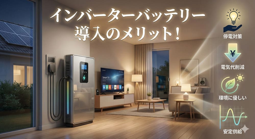 インバーターバッテリーを導入するメリット