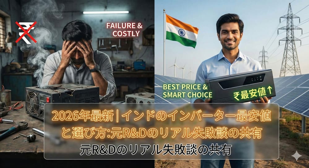 最新｜インドのインバーター最安値と選び方：元R&Dのリアル失敗談の共有